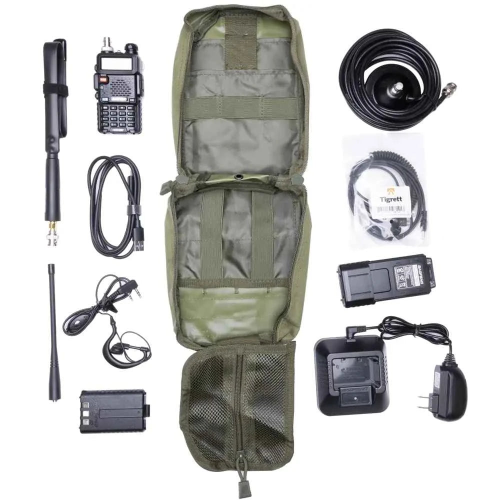 BF-F8HP Vehicle Radio Go Bag Kit, Ranger Green bag