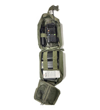 UV-5RM Solar Radio Go Bag Kit packed in Ranger Green MOLLE bag