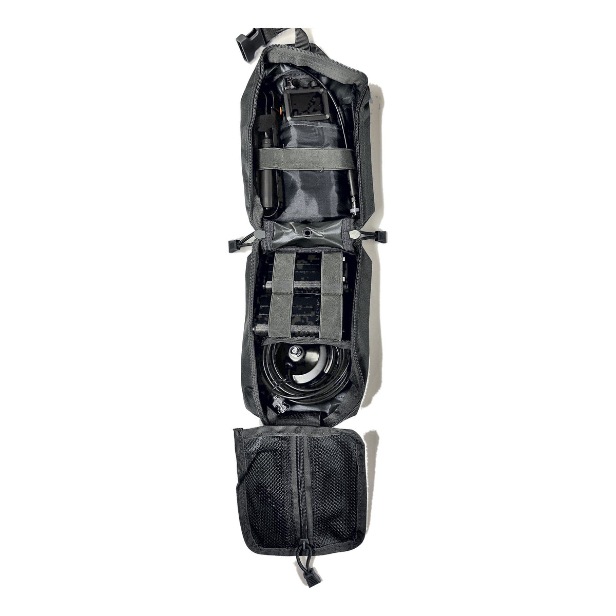 UV-5RM Vehicle Radio Go Bag Kit packed in Black MOLLE bag