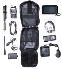 UV5R Solar Radio Go Bag Kit, Black bag