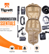 Ham Radio Go Bag (Just the Bag - No Gear) with Tear-Away Velcro Back - Molle Compatible, Multi-Pocket Design for Radios, Cables, and Gear