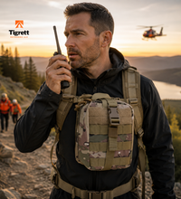 Ham Radio Go Bag (Just the Bag - No Gear) with Tear-Away Velcro Back - Molle Compatible, Multi-Pocket Design for Radios, Cables, and Gear