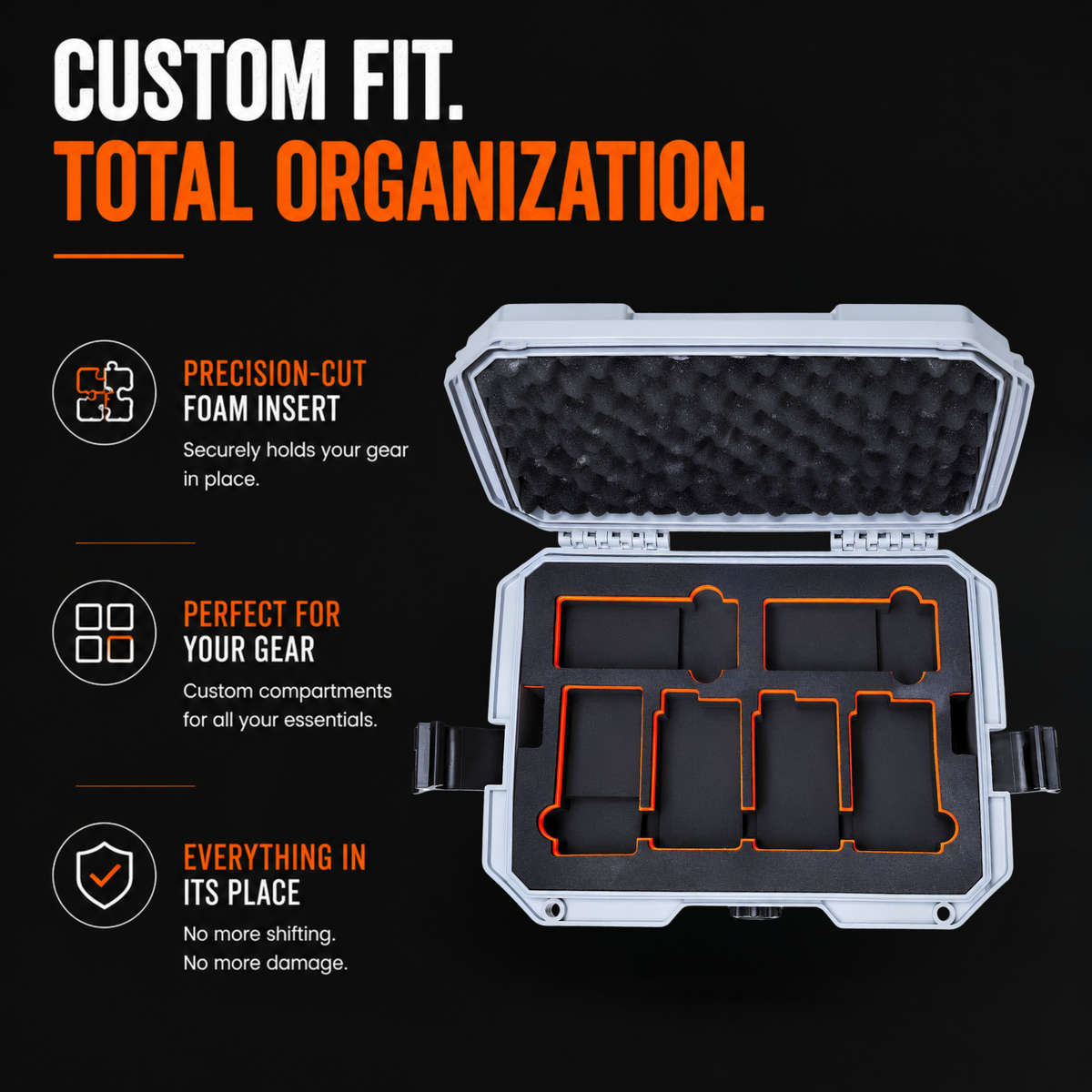 Squad Comms Radio Box 3 or 5 Radio Hard Side Waterproof cases