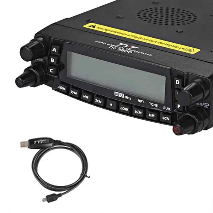 TYT TH-9800 Quad Band 50W Mobile Radio with Cross-Band Repeater - Detachable Faceplate, 800 Memory Channels
