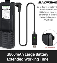 Baofeng UV-5R 3800mAh Extended Battery with USB-C Charging Port | Reliable Power for Long-Lasting Performance