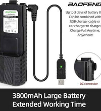 Baofeng UV-5R Battery - 3800mAh Extended Battery with USB-C Charging Port