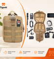Ham Radio Go Bag (Just the Bag - No Gear) with Tear-Away Velcro Back - Molle Compatible, Multi-Pocket Design for Radios, Cables, and Gear