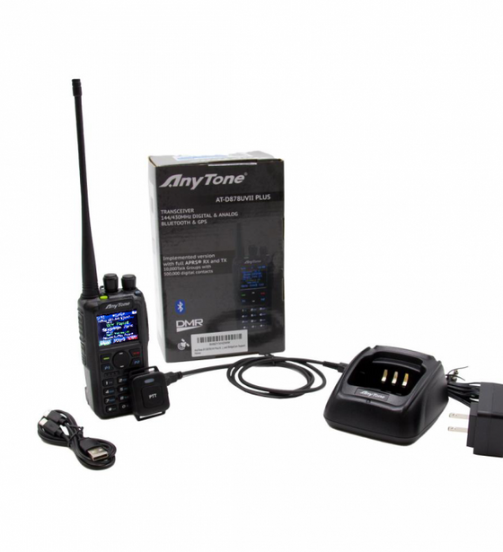 Anytone At-D878uvii Plus Digital Dmr Dual-Band Handheld Commercial Radio with Encryption Capabilities