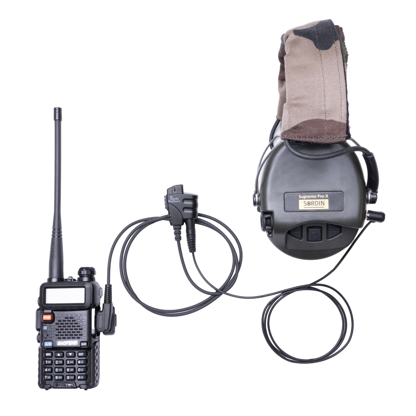 SMC (Shoot, Move, Communicate) Baofeng, Yaesu radios to Auxiliary Port for Electronic Earmuffs