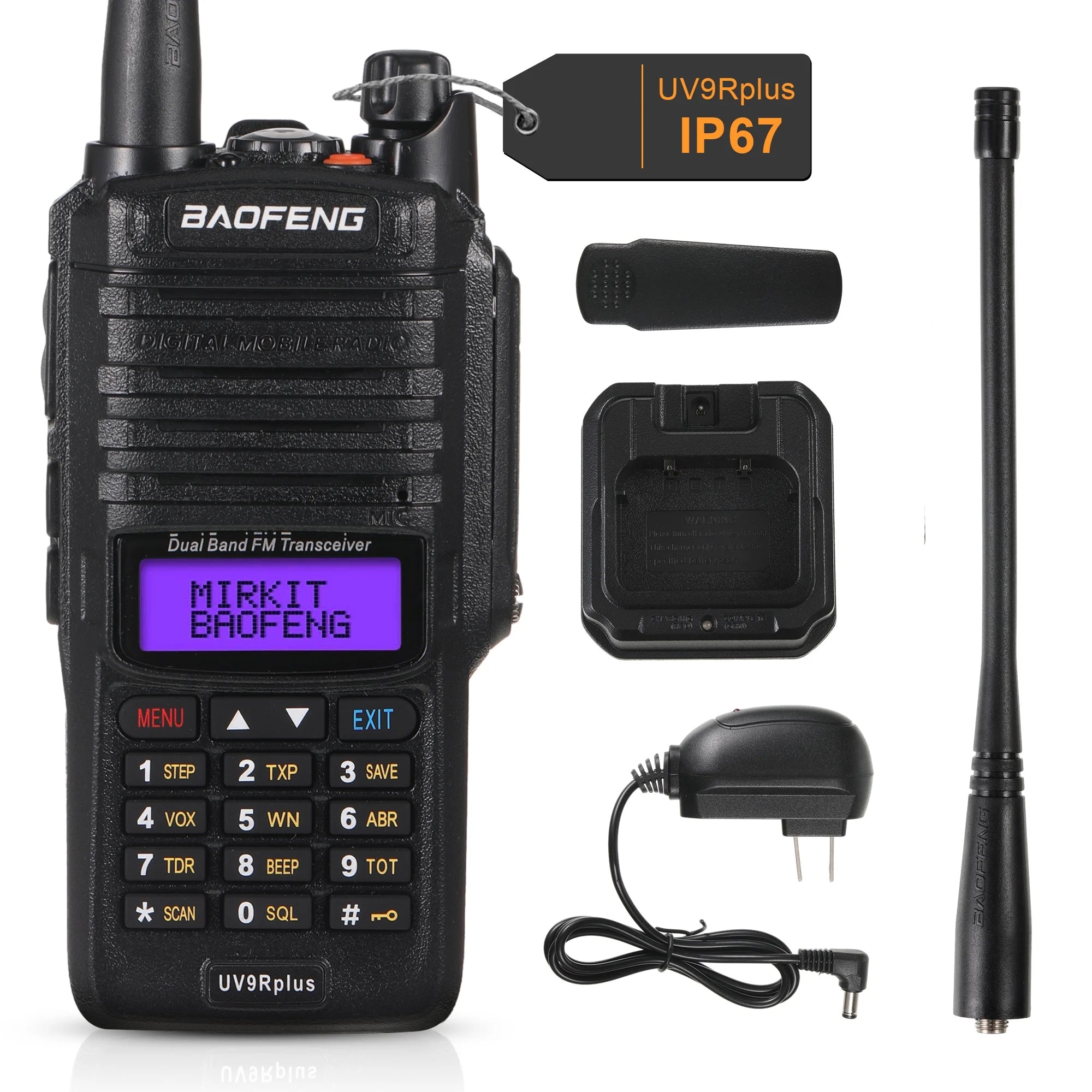 Walkie Talkie Transmisor UHF-VHF UV9R Plus Baofeng 2 BAOFENG UV9R Plus copy