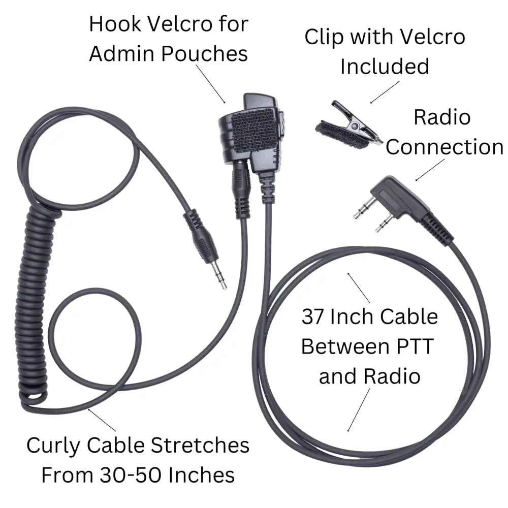 SMC (Shoot, Move, Communicate) Baofeng, Yaesu radios to Auxiliary Port for Electronic Earmuffs
