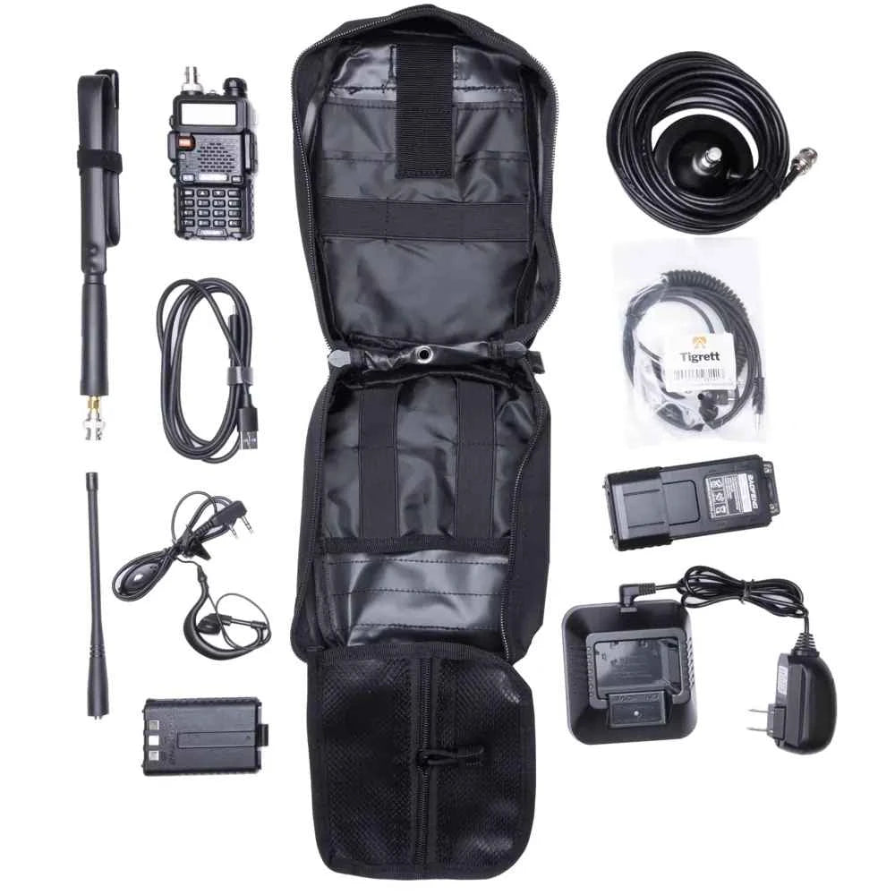 Radio Go Bag with Baofeng BF-F8HP 8 Watt Programmed Vehicle Radio and Nagoya NA771
