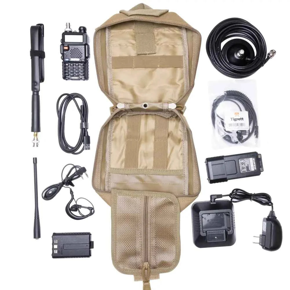 Radio Go Bag with Programmed Baofeng UV5R 8 Watt for Vehicles