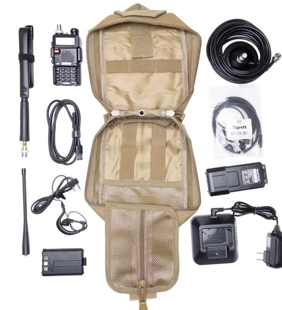 Radio Go Bag with Programmed Baofeng UV5R 8 Watt for Vehicles