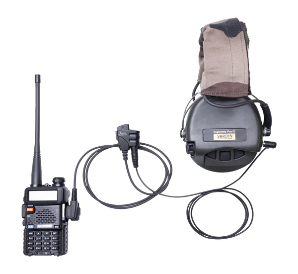 SMC cable (Shoot, Move, Communicate) Baofeng, Yaesu radios to Auxiliary Port for Electronic Earmuffs