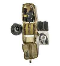 UV-5RM Vehicle Radio Go Bag Kit in Multicam – full kit contents laid out