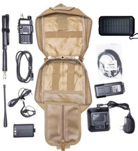 UV5R Radio Go Bag with Solar Charger Bugout Kit