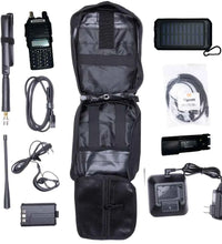 UV82L 8 Watt Radio Go Bag with Solar Charger Programmed Radio Bugout Kit