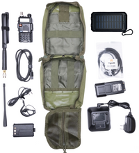 UV5R Solar Radio Go Bag with Solar Charger and UV5R 8 watt Programmed Radio Bugout Kit