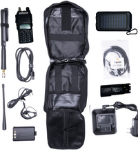 Radio Go Bag with Solar Charger and UV82HP Programmed Radio Bugout Kit