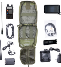 Radio Go Bag UV9R Waterproof Radio with Solar Charger and Programmed Bugout Kit with Nagoya NA771