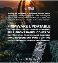 Baofeng BF-F8HP PRO 8W Tri-Band Two-Way Radio | IP54 Waterproof, 1000 Channels, GPS, NOAA Alerts, USB-C Rechargeable